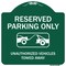 Signmission Resident Parking Unauthorized Vehicles Towed Away Heavy-Gauge Aluminum Sign, 18" x 18", GW-1818-9897 A-DES-GW-1818-9897 - alternate 1